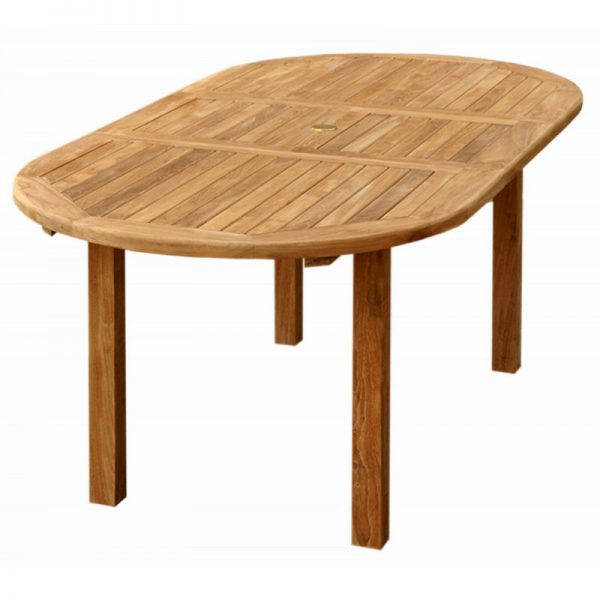 Teak Extending Oval Dining Table TBX-079V