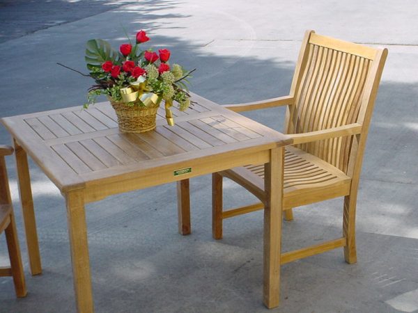 Teak outdoor dining furniture set