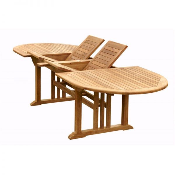 Teak Extending Oval Dining Table