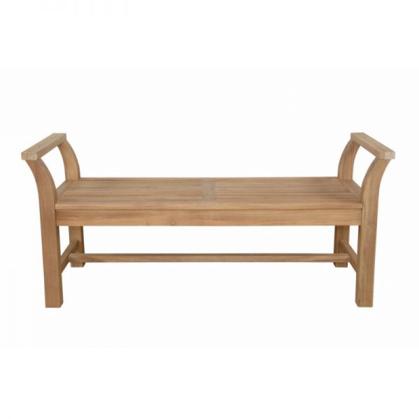 Outdoor Backless Bench With Arms
