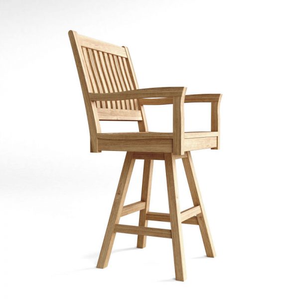 Swivel Bar Stool With Back