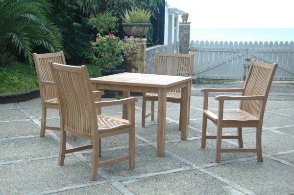 Teak Dining Set Outdoor SET-11 Outdoor 5 pc Table and Chairs
