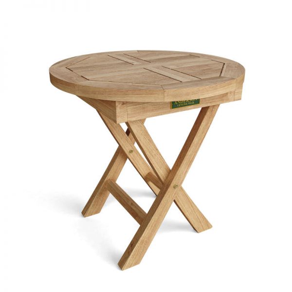 Teak Round Folding Side Table TBF-020R