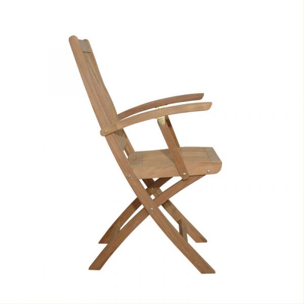 Teak Folding Chair With Arms CHF-105 Set of 2 Pieces - Image 5