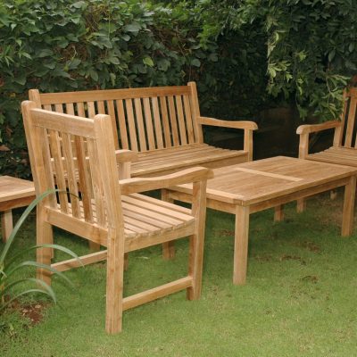 Classic Bench and Coffee Table Conversation Set - 44